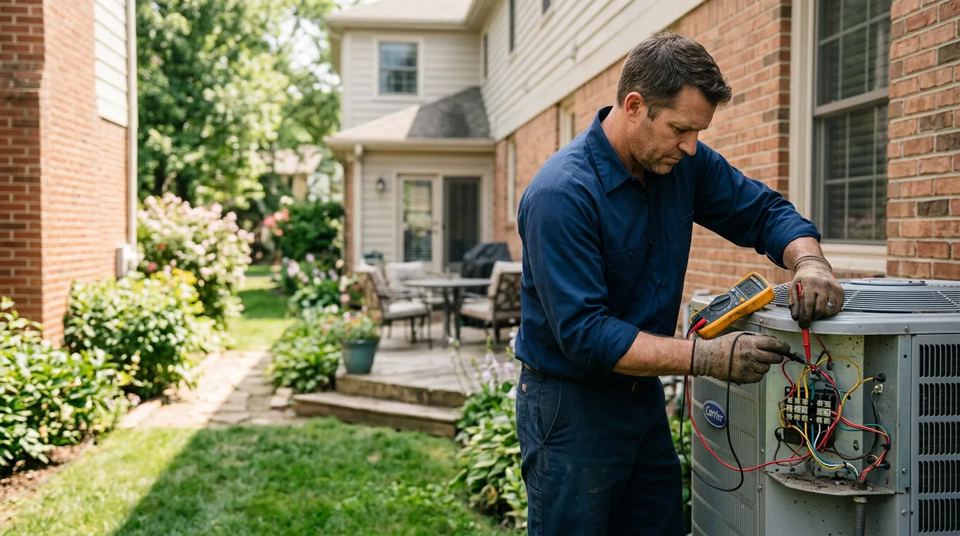 HVAC technician working near Falconer, NY